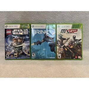 Xbox360 Lot of 3 Games: Lego Star Wars 3, Brink &‎ MXGP Tested/Working EUC